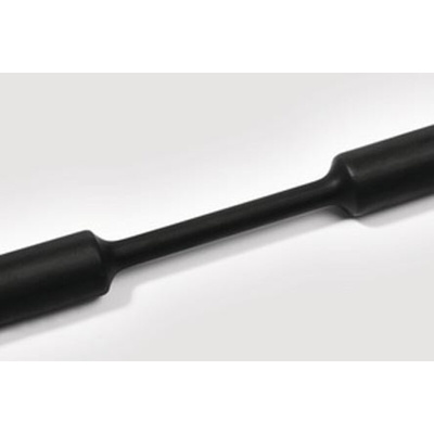 HellermannTyton Halogen Free Heat Shrink Tubing, Black 10.4mm Sleeve Dia. x 1m Length 2:1 Ratio, TCN20 Series