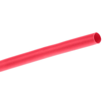 TE Connectivity Heat Shrink Tubing, Red 3mm Sleeve Dia. x 1.2m Length 3:1 Ratio, RNF-3000 Series