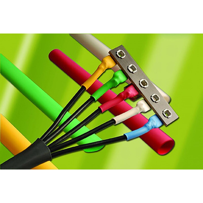 Alpha Wire Heat Shrink Tubing, Black 38.1mm Sleeve Dia. x 45.72m Length 2:1 Ratio, FIT–600 Series