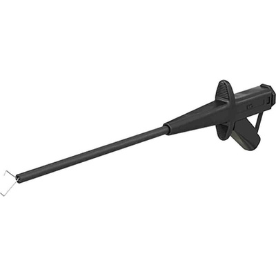 Staubli 4A Black Grabber Clip, 1kV Rating - 2.5mm Tip Size, 4mm Probe Socket Size