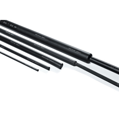 HellermannTyton Heat Shrink Tubing, Black 19mm Sleeve Dia. x 30m Length 2:1 Ratio, SE28 Series