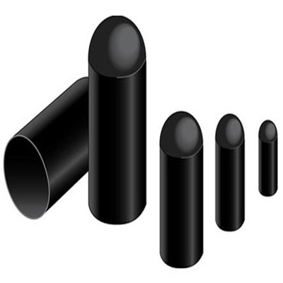 Alpha Wire End Cap, Black 0.600in Sleeve Dia. 2:1 Ratio, CAP-24 Series