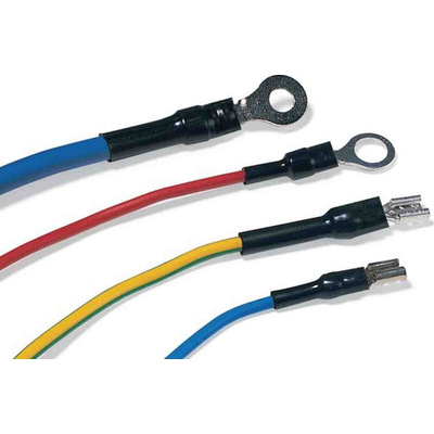 HellermannTyton Heat Shrink Tubing, Black 25.4mm Sleeve Dia. x 3m Length 3:1 Ratio, HIS-3 Series