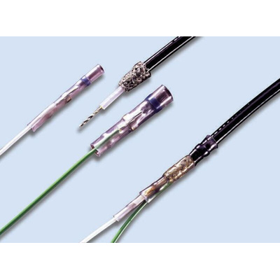 TE Connectivity Transparent Polyolefin Solder Sleeve 33mm Length 3.7 → 7mm Cable Diameter