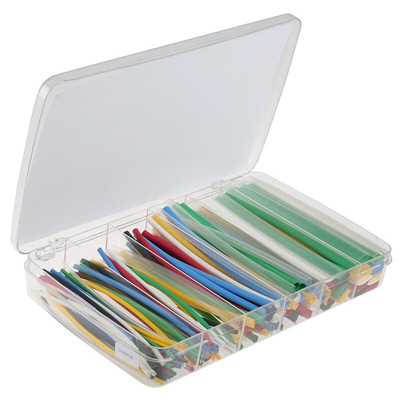 Alpha Wire Heat Shrink Tubing, Assorted Assortment Sleeve Dia. x Assortment Length 2:1 Ratio, FIT-KIT Series