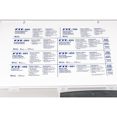 Alpha Wire Heat Shrink Tubing, Assorted Assortment Sleeve Dia. x Assortment Length, FIT-KIT Series