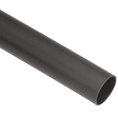 TE Connectivity Heat Shrink Tubing, Black 1.6mm Sleeve Dia. x 600m Length 2:1 Ratio, LSTT Series