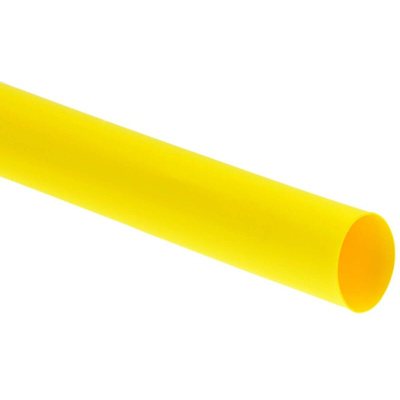 TE Connectivity Halogen Free Heat Shrink Tubing, Yellow 1.2mm Sleeve Dia. x 600m Length 2:1 Ratio, CGPT Series