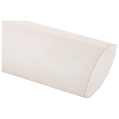 HellermannTyton Halogen Free Heat Shrink Tubing, Clear 38.1mm Sleeve Dia. x 60m Length 2:1 Ratio, TF24 Series