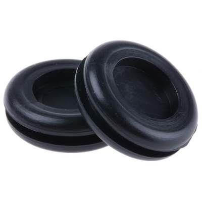 Essentra Black PVC 16mm Cable Grommet for Maximum of 11mm Cable Dia.