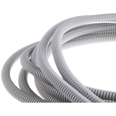 RS PRO Flexible Conduit, 10mm Nominal Diameter, Plastic, Grey