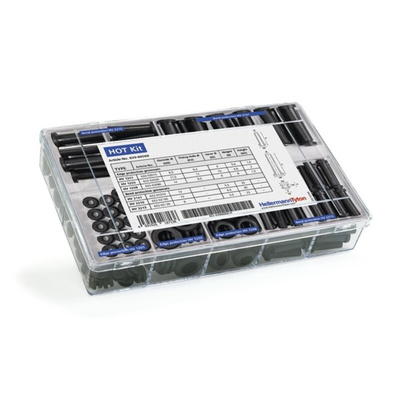 HellermannTyton Black PVC Cable Grommet Kit
