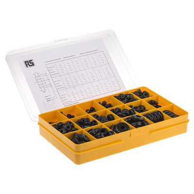 RS PRO Black PVC Cable Grommet Kit for 3.2 → 19mm Cable Dia.