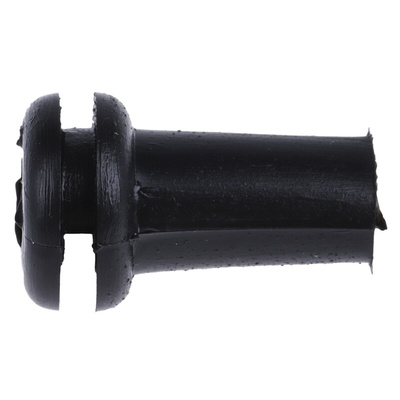 RS PRO Black PVC 9.52mm Cable Grommet for Maximum of 6.35mm Cable Dia.