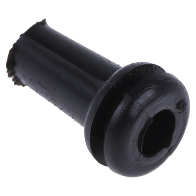 RS PRO Black PVC 9.52mm Cable Grommet for Maximum of 6.35mm Cable Dia.