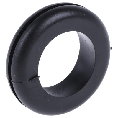 RS PRO Black PVC 25mm Cable Grommet for Maximum of 18.5mm Cable Dia.
