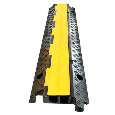 RS PRO 1000mm Black/Yellow Cable Cover in Rubber, Thermoplastic, 38 x 35mm Inside dia.