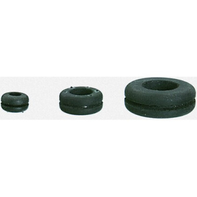 SES Sterling Black Polychloroprene 20mm Cable Grommet for Maximum of 12mm Cable Dia.