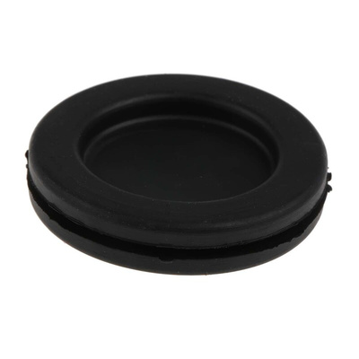 SES Sterling Black Polychloroprene 37mm Cable Grommet for Maximum of 29mm Cable Dia.