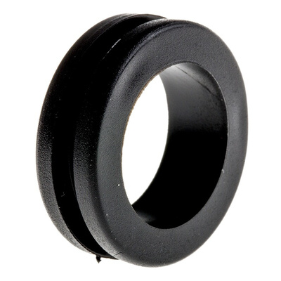 RS PRO Black PVC 22mm Cable Grommet for Maximum of 18mm Cable Dia.