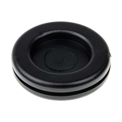 SES Sterling Black PVC 28mm Cable Grommet for Maximum of 21mm Cable Dia.