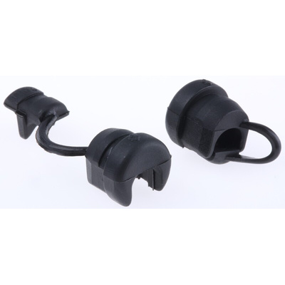 SES Sterling Black PA 6 13mm Cable Grommet for 5 → 6.5mm Cable Dia.