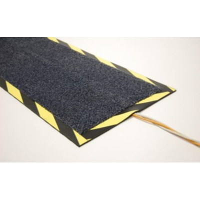 RS PRO 1200mm Black Cable Cover in Rubber