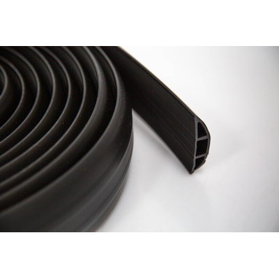 RS PRO 9m Black Cable Cover in PVC, 17mm Inside dia.