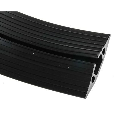 RS PRO 1.8m Black Cable Cover in PVC, 14mm Inside dia.