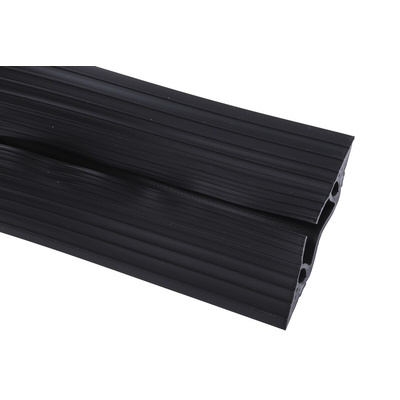 RS PRO 1.8m Black Cable Cover in PVC, 30mm Inside dia.