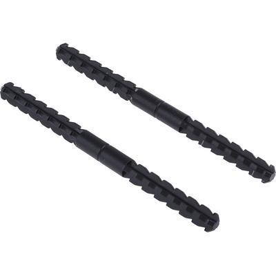 RS PRO 1.8m Black Cable Cover in PVC, 30mm Inside dia.