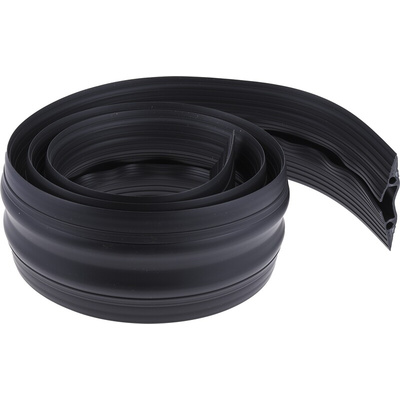 RS PRO 1.8m Black Cable Cover in PVC, 30mm Inside dia.