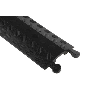 RS PRO 765mm Black Cable Cover in Polyurethane