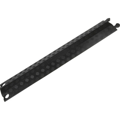 RS PRO 765mm Black Cable Cover in Polyurethane