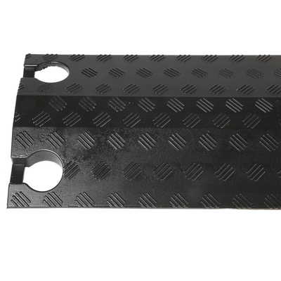 RS PRO 765mm Black Cable Cover in Polyurethane, 45mm Inside dia.