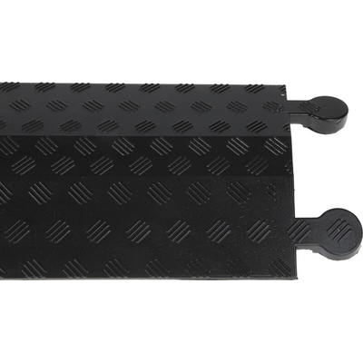 RS PRO 765mm Black Cable Cover in Polyurethane, 45mm Inside dia.