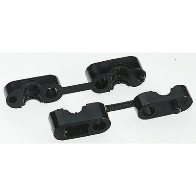 HellermannTyton Black PA 6 Cable Grommet for 5.5 → 6.7mm Cable Dia.