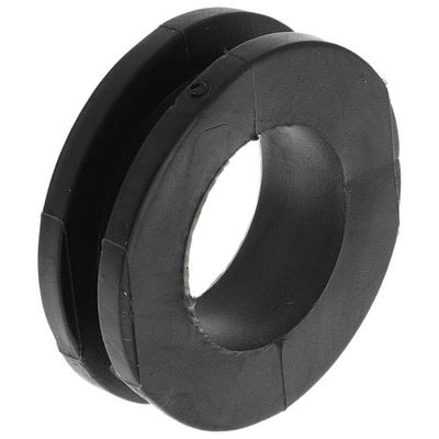 HellermannTyton Black PVC 18mm Cable Grommet for Maximum of 14mm Cable Dia.