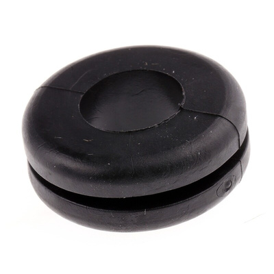 HellermannTyton Black PVC 19mm Cable Grommet for Maximum of 12mm Cable Dia.