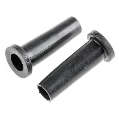 HellermannTyton Black PVC 8.8mm Cable Grommet for Maximum of 6.5mm Cable Dia.