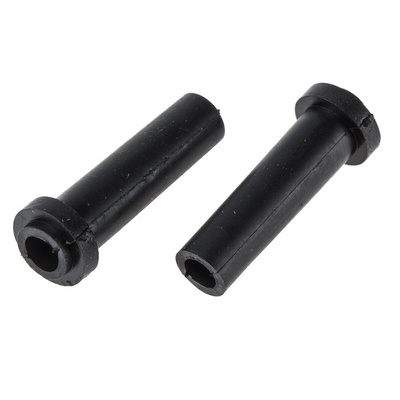 HellermannTyton Black PVC 6mm Cable Grommet for Maximum of 3.5mm Cable Dia.