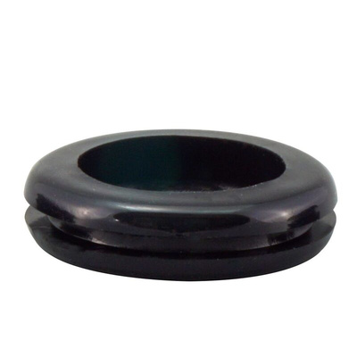 RS PRO Black PVC 31.7mm Cable Grommet for Maximum of 25mm Cable Dia.