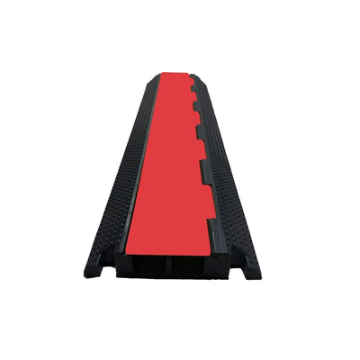 RS PRO 1m Black, Red Cable Cover in Rubber