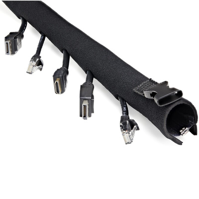 StarTech.com 1m Black Cable Cover in Neoprene
