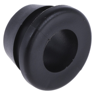 RS PRO Black PVC 12mm Cable Grommet for Maximum of 8mm Cable Dia.