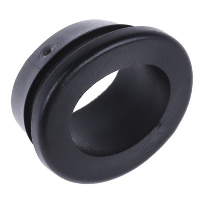 RS PRO Black PVC 16mm Cable Grommet for Maximum of 12mm Cable Dia.