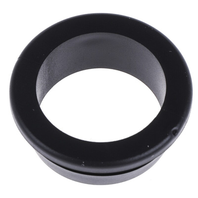 RS PRO Black PVC 22mm Cable Grommet for Maximum of 18mm Cable Dia.