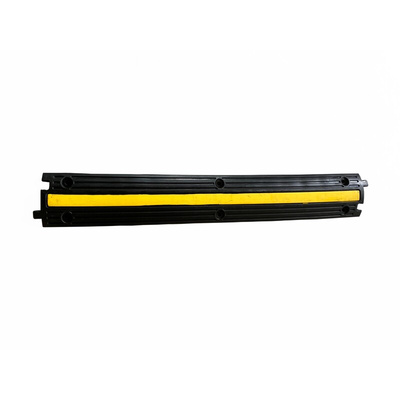 RS PRO 1m Black/Yellow Cable Cover in Rubber, 20mm Inside dia.