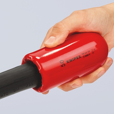 Knipex 135mm Black on Red Cable Cover in Plastic, 50mm Inside dia.