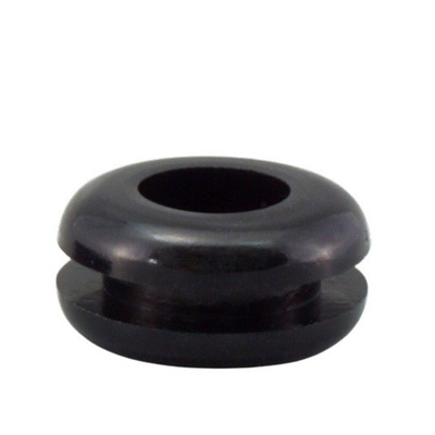 RS PRO Black PVC 10.2mm Cable Grommet for Maximum of 6.4mm Cable Dia.